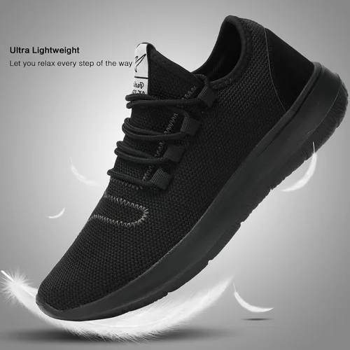 Vista 4 de KEEZMZ - Zapatos deportivos modernos y transpirables para hombres zapatos ligeros para correr de malla con una suela suave estilo casual y atlético