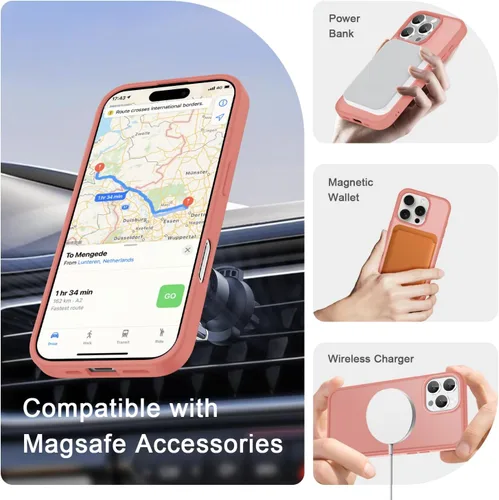 Vista 1185 de Funda para Google Pixel 10 Pro XL, cubierta magnética mate, color negro Fit for MagSafe, Screen Protector included, Shockproof Military Grade