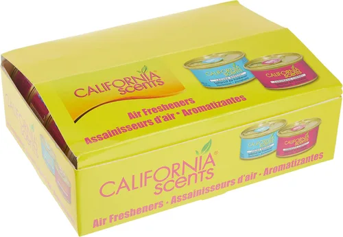 Vista 4 de Ambientador y neutralizador de olores en lata de California Scents, juego de 12 latas a prueba de derrames para el hogar y el automóvil, aroma a