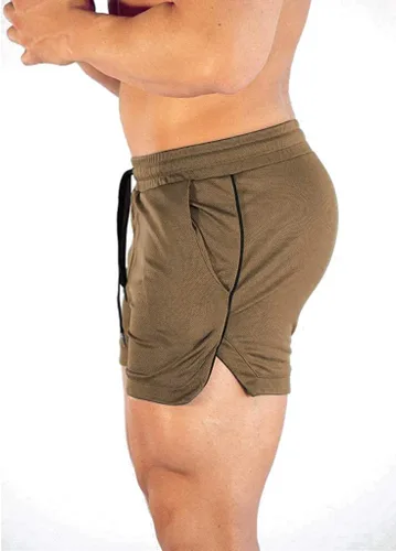 Vista 2 de EVERWORTH Pantalones cortos deportivos para hombre, pantalones cortos de entrenamiento para gimnasio, pantalones cortos casuales para correr