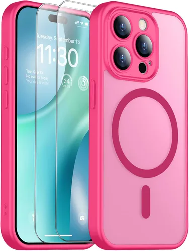 Vista 68 de SPIDERCASE Funda magnética translúcida diseñada para iPhone 11, con 2 protectores de pantalla de vidrio templado, antihuellas, para iPhone 11 de 6.1