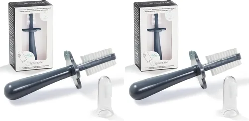 Vista 10 de grabease Cepillo de dientes de doble cara - Promueve el cepillado independiente y el cepillo de dientes para niños pequeños - Cepillo de silicona