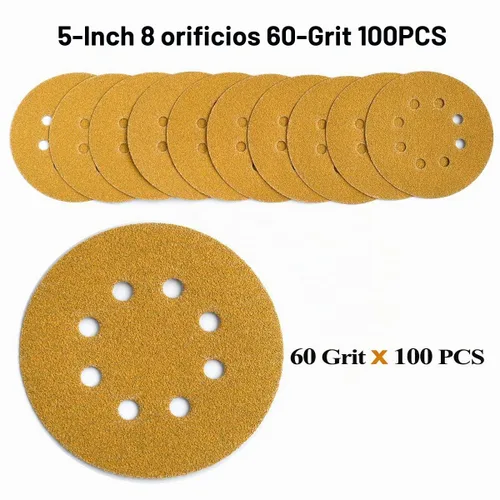 Vista 3 de Discos de lijado de 5 pulgadas con velcro