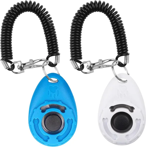 Vista 9 de Diyife Clicker de entrenamiento para perros, [4 piezas, multicolor] Clicker para perros para entrenamiento, entrenamiento de perros con correa