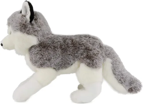Vista 6 de Ice King Bear Peluche realista de Husky siberiano, juguete de peluche, 13 pulgadas de longitud (original)