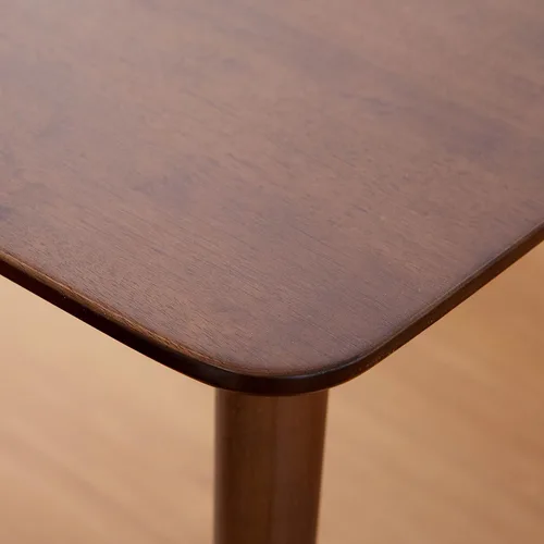 Vista 10 de Livinia Aslan Mesa de comedor rectangular de madera de roble malayo de 59 pulgadas, escritorio grande de cocina de madera maciza (nogal)