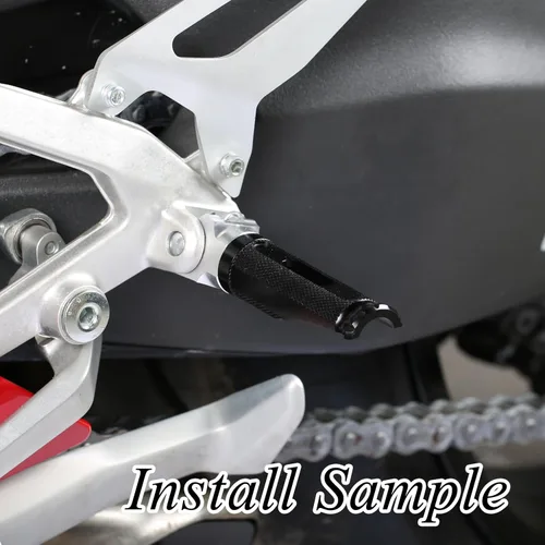 Vista 5 de KETABAO Estriberas de carreras delanteras negras para Ducati Monster 695 696 796 08-17