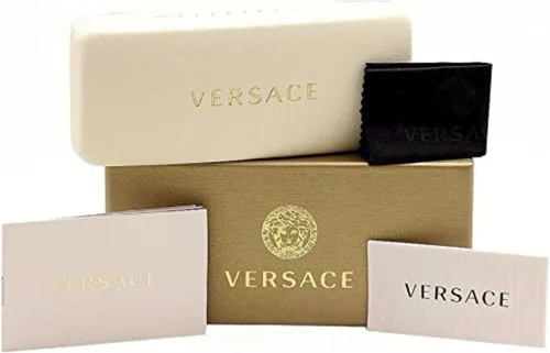 Vista 4 de Versace VE 1285 1001 - Lentes rectangulares (2.205 in), plomizo