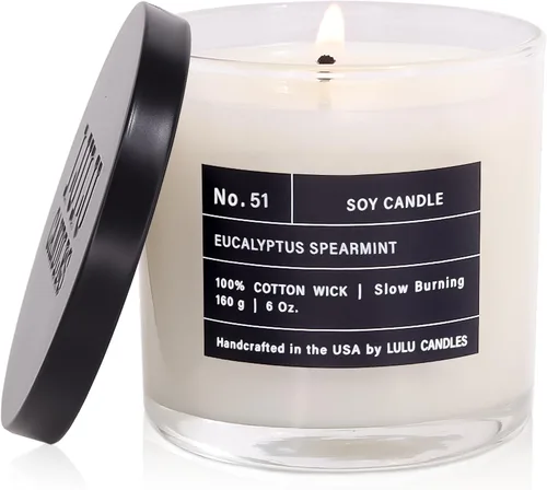 Vista 74 de Lulu Candles After Dark - Teca Caoba Vela Perfumada de Soja de Lujo en Frasco Vertida a Mano en los EE.UU. Altamente Perfumada y Duradera