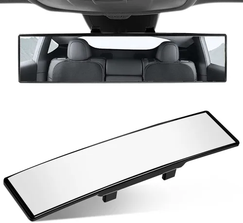 Vista 7 de OBTANIM Espejo retrovisor para automóvil de 10.6 pulgadas, vidrio HD, antirreflejo, clip panorámico gran angular, accesorios para espejo retrovisor