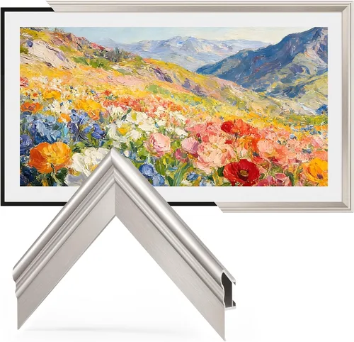 Vista 7 de Aleación de chip de color de muestra de oro cobrizo, marco de TV bisel de aleación Deco solo para televisores Samsung The Frame, compatible