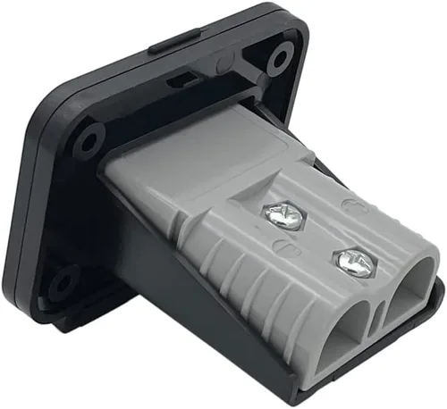 Vista 4 de Panel de montaje de enchufe 120A con cubierta para conectores Anderson SB120 Placa empotrada de montaje empotrado (gris-1 unidad)