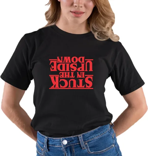Vista 5 de Go All Out Camiseta para adultos Stuck in The Upside Down