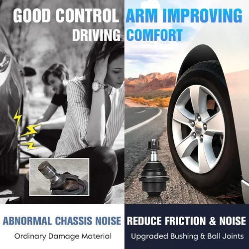 Vista 4 de Kit de Suspensión de Brazo de Control Inferior Delantero Compatible con Honda Civic 2001 2002 2003 2004 2005 (No para Modelos SI), con Juntas