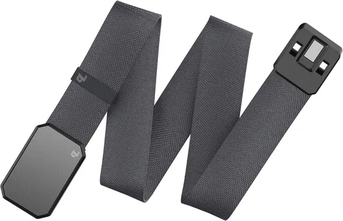 Vista 2 de Groove Life - Cinturón de nailon elástico para hombre con hebilla magnética de aluminio
