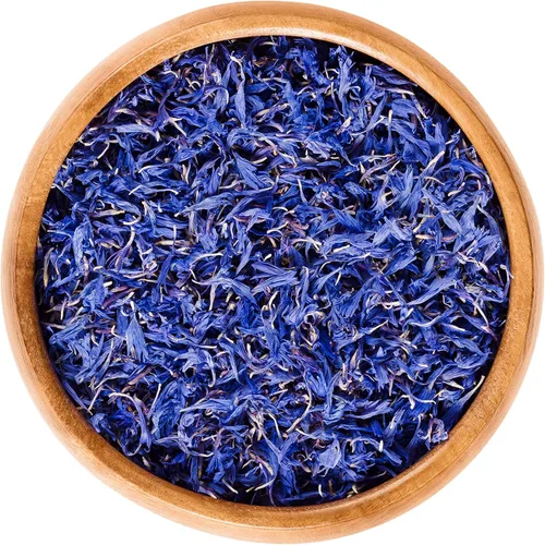 Vista 4 de Pétalos de aciano azul puro – 100% orgánicos, secos, cultivados en Alemania – Flores de hierbas naturales cultivadas orgánicamente para lactantes
