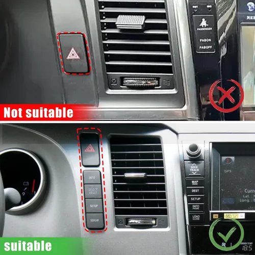 Vista 3 de HAPPYHORSE Cubierta de marco de panel de salpicadero de automóvil compatible con Toyot@ Tundra 07-13/Sequoia 07-21 Panel de control central