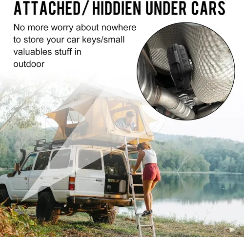 Vista 3 de Magnetic Key Holder Under Car, Hide A Key Outdoor/Under Car, Waterproof Magnetic Key Hider Outdoor
