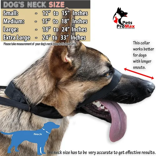 Vista 2 de PetsProMax - Collar de cabeza de perro sin tirones para perros pequeños; parada instantánea; collar de entrenamiento suave para perros; solución