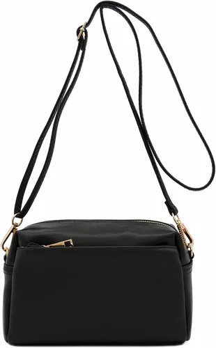 Vista 57 de FashionPuzzle Triple Zip Small Crossbody Bag