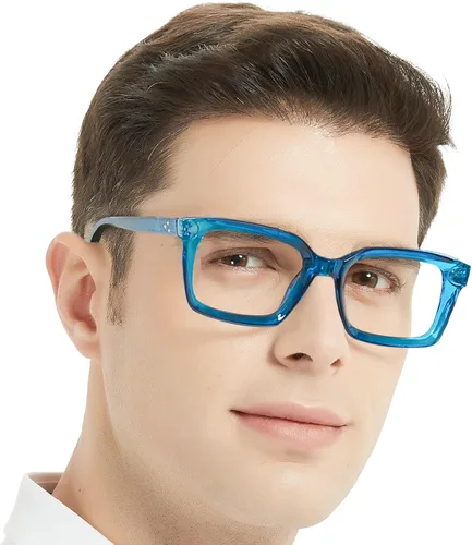 Vista 47 de Lightweight Reading Glasses Men Women Square Spring Hinges Readers 1.00 1.25 1.50 1.75 2.00 2.25 2.50 2.75 3.00
