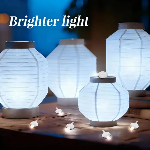 Vista 5 de Aogist Paquete de 24 luces LED pequeñas que funcionan con pilas, impermeables, duran 48 horas para linternas de papel, globos, flores, bodas y Blanco