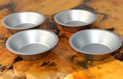 Vista 2 de Moldes de hojalata de tamaño pequeño, tamaño personal, moldes para hornear pasteles de acero estañado, tamaño de porción, moldes para hornear