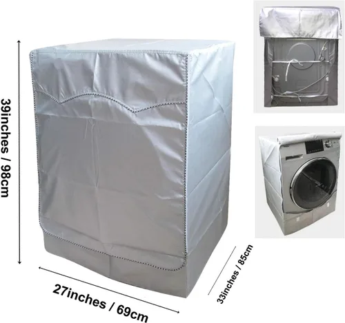 Vista 9 de QLLY Cubierta para lavadora/secadora para máquina de carga frontal - Impermeable, a prueba de polvo, a prueba de sol, A27"P33"Al39" Adecuada