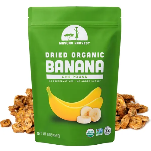 Vista 38 de Mavuno Harvest Paquete variado de frutas secas orgánicas, mango seco, papaya, piña, plátano, yaca y mezcla tropical, saludable, vegano, sin azúcar
