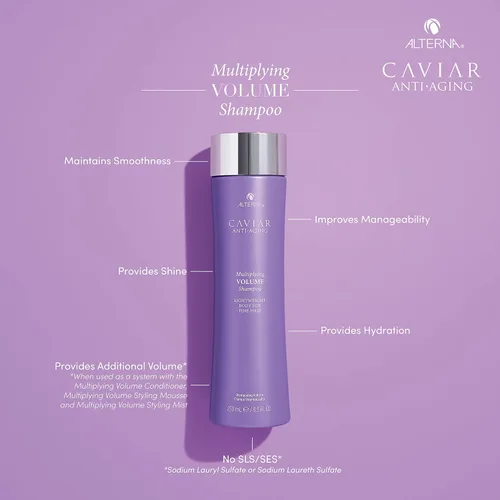 Vista 2 de Alterna CAVIAR Anti-Aging Multiplying Volume Shampoo For Fine, Limp or Thin Hair Create Instant Volume and Thickness Sulfate Free