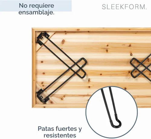 Vista 7 de Sleekform Mesa de centro plegable de madera, 20 x 40 pulgadas, abedul
