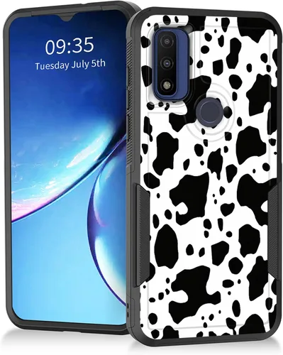 Vista 22 de Para Moto G Power 2022 – Funda protectora resistente de doble capa de policarbonato duro híbrido de goma suave a prueba de golpes – Ciervo