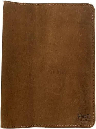 Vista 8 de Hide & Drink, Journal Cover Compatible with Moleskine XL (7.5 x 9.75 in) with Strap, Refillable Case, Personal Planner, Full Grain Leather, Handmade