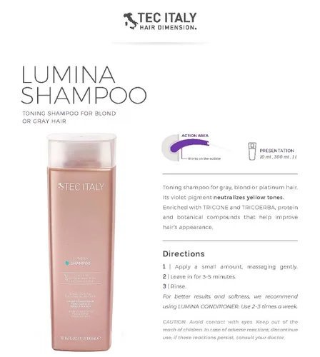 Vista 3 de Tec Italy Lumina Pack para cabello decolorado, rubio, resaltado y gris (paquete de 3)