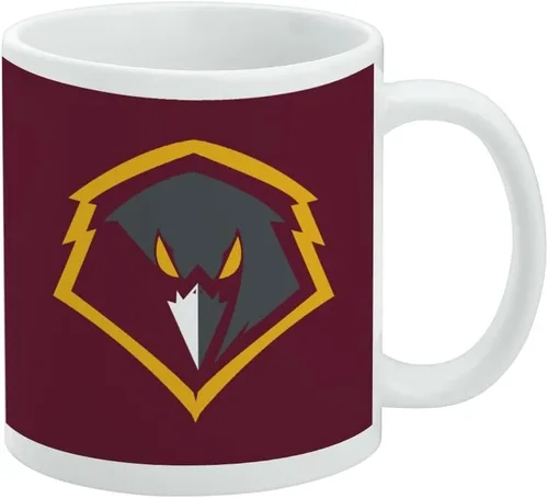 Vista 219 de Taza de cerámica con el logotipo principal de la Universidad Rider, taza de regalo novedosa para café, té y bebidas calientes, 11oz, blanca