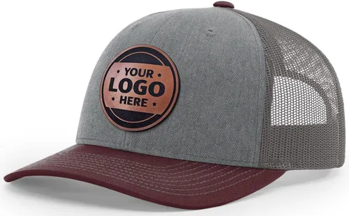 Vista 59 de Sombrero de parche de cuero de camionero personalizado grabado con láser