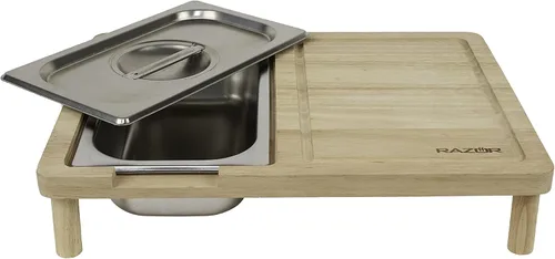 Vista 3 de RAZOR Tabla de cortar multiusos con almacenamiento de alimentos cubierto