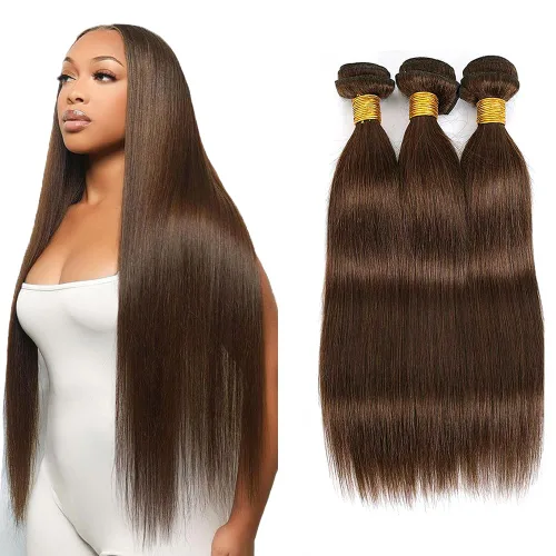 Vista 138 de Color 30 paquetes de cabello humano marrón onda del cuerpo paquetes 8 10 12 pulgadas brasileño virgen Remy extensiones de cabello humano doble trama