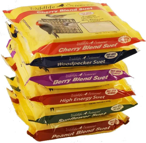 Vista 8 de Wildlife Sciences Surtido de pastel de sebo de 4 sabores 10.5 onzas para aves silvestres (paquete de 4) multicolor