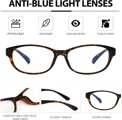 Vista 5 de DreamCalf Trendy Fake Glasses Small Rectangular Y2K Eyewear with Anti Blue Light Protection for Women's Cosplay