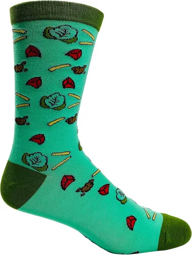 Vista 8 de Fitness Taco Sock Funny Cute And Humor Sarcastic Graphic Cool Crazy Footwear Green