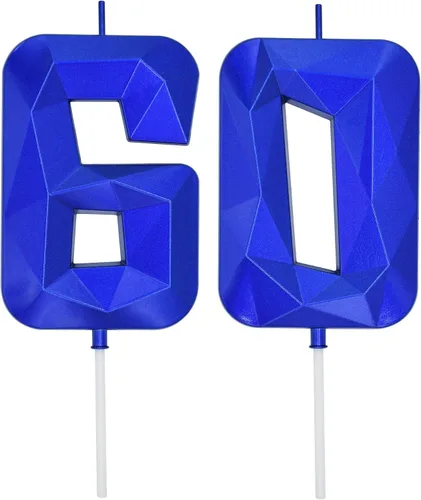 Vista 64 de DERVENTA Vela Grande de Cumpleaños Número 3D Verde Luminoso de 3.7 Pulgadas Celebración de Fiesta Aniversario Decoración Adorno para Pastel 1 Pieza