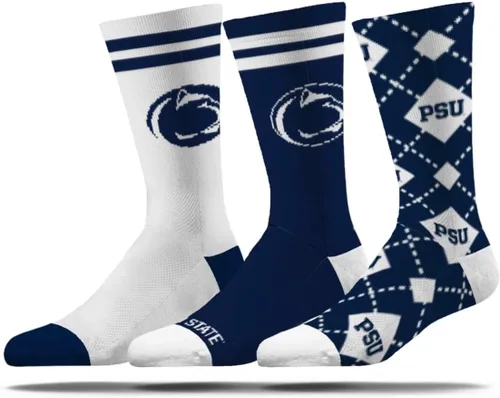 Vista 3 de Strideline Calcetines de vestir de la NCAA para hombre, colección Campus, paquete de 3, talla única