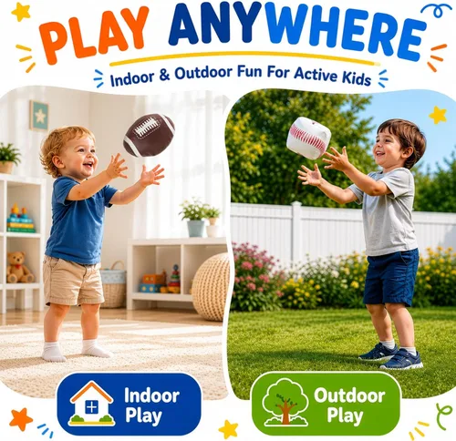 Vista 6 de Liberty Imports Paquete de 4 pelotas deportivas de peluche suave de 5 pulgadas para niños, niños pequeños, fútbol, béisbol, baloncesto, fútbol