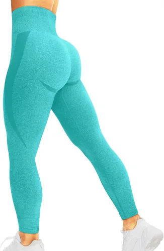 Vista 155 de HIGORUN - Leggings sin costuras para mujer, moldeadores, con diseño gráfico de sonrisas, de cintura alta, para el gimnasio, yoga o hacer ejercicio