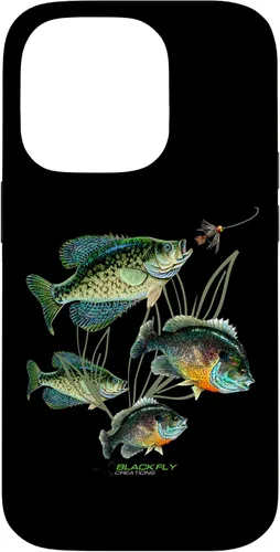 Vista 17 de Crappie Bluegill Fishing Phone Covers Black Fly Case for iPhone 17