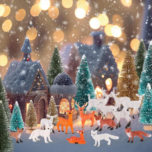 Vista 5 de Shappy 38 figuras de animales del bosque salvaje, figuras de criaturas del bosque, figuras de plástico realistas de animales del bosque