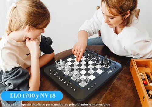 Vista 3 de Tablero de ajedrez electrónico P6, computadora de ajedrez, tablero de ajedrez inteligente parlante, juego de ajedrez electrónico magnético con LED