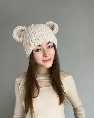 Vista 7 de Máscara de esquí de punto con diseño de ganchillo, máscara facial con diseño de conejo divertido en 3D, para Año Nuevo, clima frío o fiesta