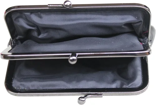 Vista 3 de Visnow Triple Metal Fram Cuero Suave Pequeño Cartera de Embrague